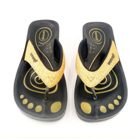 Sandaler Aerosoft model A0825 m. glimmer (Guld)